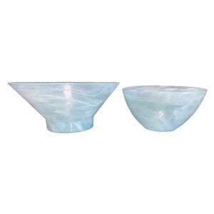 Onda Artisan Glass Bowls 11" Angular & 9" Round